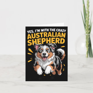 Rolig husdjurshund med den galna australiensiska h kort
