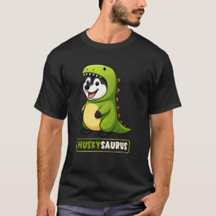 Rolig Husky Dinosaur Kostym Trex Huskysaurus Anim T Shirt