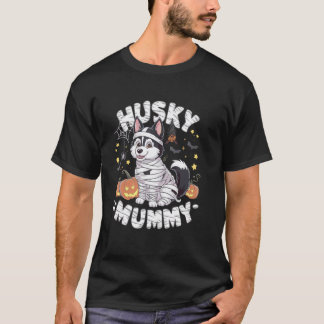 Rolig Husky Hund Älskare Lat Halloween Kostym Sibe T Shirt