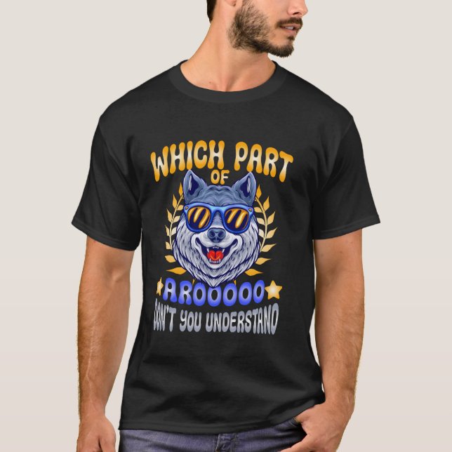 Rolig Husky Hund Huskies T Shirt (Framsida)