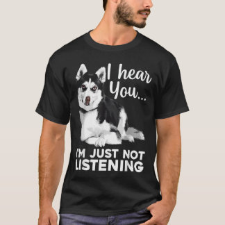 Rolig Husky Hund Konst För Siberian Husky T Shirt