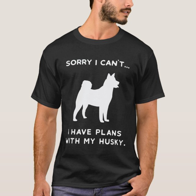 Rolig Husky Hund Tee Slädhund Present (Framsida)