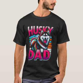 Rolig Husky Pappa Siberian Husky Hund Husdjur För  T Shirt