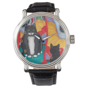 Rolig hustjockkatt armbandsur