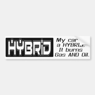Rolig HYBRID- BIL Bildekal