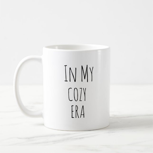 Rolig I Min Mysiga Era Vit Kaffe Mugg (Vänster)