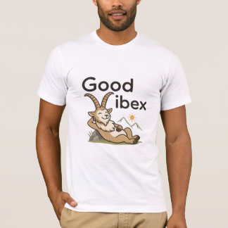 Rolig Ibex Roligt Get Pun T-Shirt | Minimalist