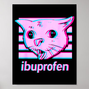 Rolig ibuprofen katt meme med pinsam katt ansikte poster