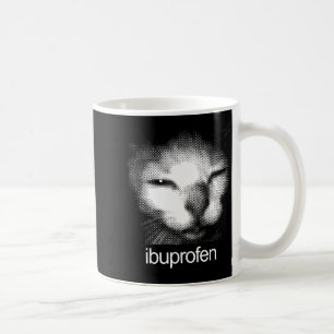 Rolig Ibuprofen Katt Meme Retro Ful Katt Ansikte M Kaffemugg