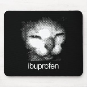 Rolig Ibuprofen Katt Meme Retro Ful Katt Ansikte M Musmatta