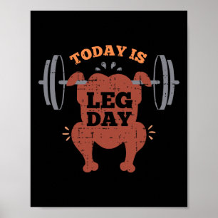 Rolig idag är ben-dagen kalkon-trotters gymmare ta poster