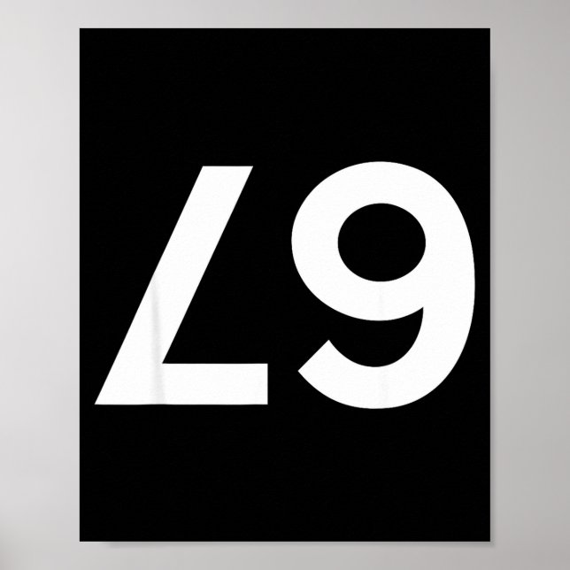 Rolig Ide Neråt Baklänges 67 Meme  Poster (Framsidan)