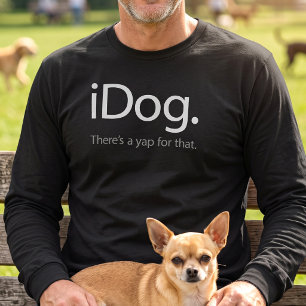 Rolig iDog Tech Parodi - Humoristisk Hundägare T Shirt