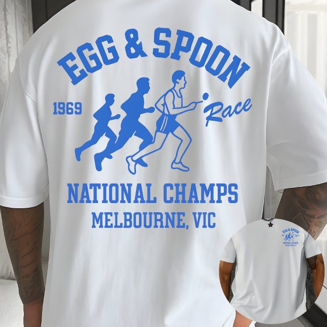 Rolig idrottsdag ägg- och skedlopp Melbourne T Shirt (Skapare uppladdad)