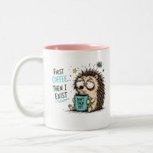 Rolig Igelkott Kaffe Älskare Design 