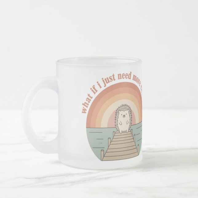 Rolig Igelkott Kaffe Morgon Slogan Mugg (Vänster)