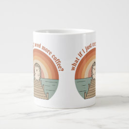 Rolig Igelkott Kaffe Morgon Slogan Mugg Jumbo Mugg