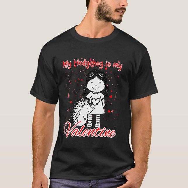 Rolig Igelkott Min Igelkott är min Alla Hjärtans D T Shirt (Framsida)