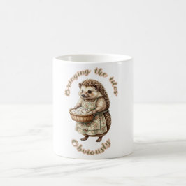 Rolig Igelkott som Tar med Brickorna Mahjong Kaffemugg
