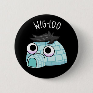 Rolig Igloo Puns Mörk Bakgrund Knapp