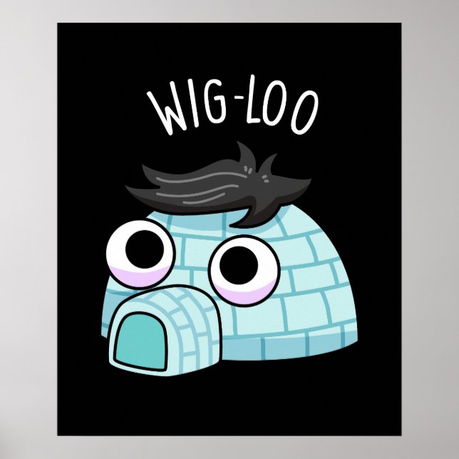 Rolig Igloo Puns Mörk Bakgrund Poster (Framsidan)