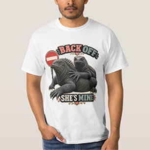 Rolig Iguana Backa Off Hon Är Min Fars Dag T Shirt