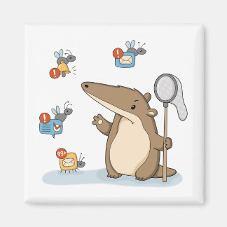 Rolig Illustration av Myrslok som Jagar Notiser Magnet