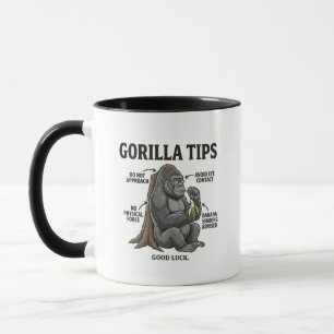 Rolig Illustrationsgrafik för Säkerhetstips om Gor Mugg