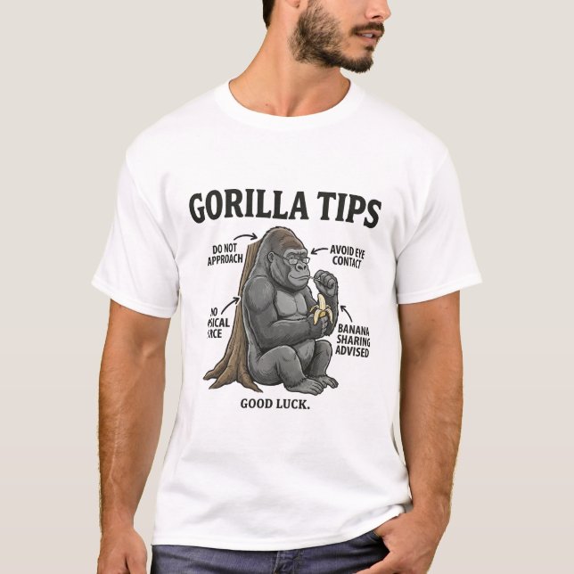 Rolig Illustrationsgrafik för Säkerhetstips om Gor T Shirt (Framsida)