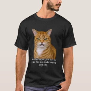 Rolig Ilsken Irriterad Katt Ansikte Meme Ointresse T Shirt