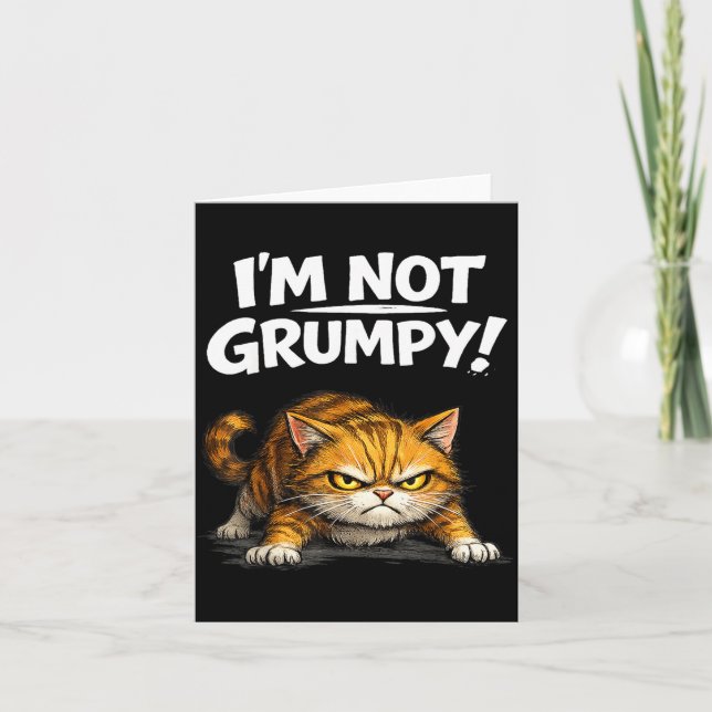 Rolig Ilsken Katt Jag Är Inte Grinig Litten Katt M Kort (Framsida)