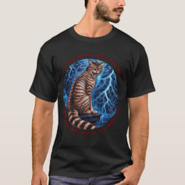 Rolig Ilsken Katt Stormig Natt Citat Retro Grafik T Shirt