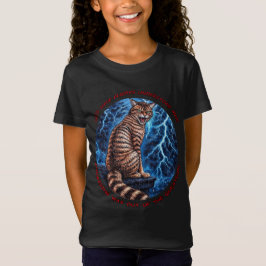 Rolig Ilsken Katt Stormig Natt Citat Retro Grafik T Shirt
