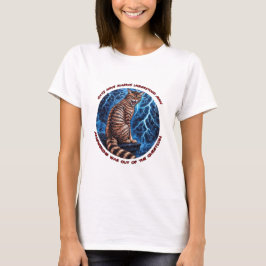 Rolig Ilsken Katt Stormig Natt Citat Retro Grafik T Shirt