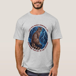 Rolig Ilsken Katt Stormig Natt Citat Retro Grafik T Shirt