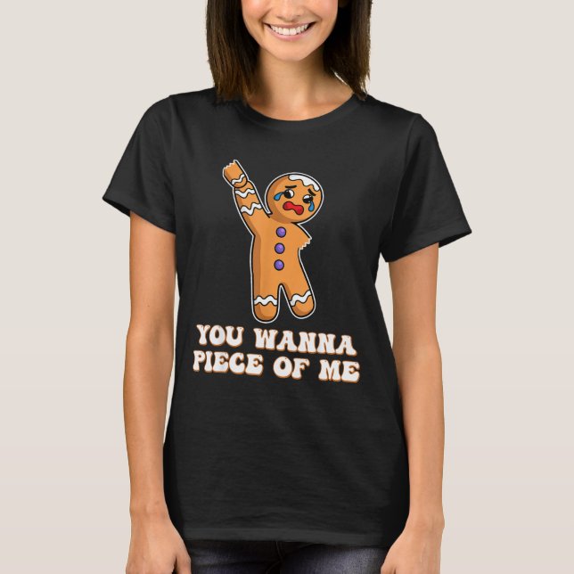 Rolig Ilsken Pepparkaksgubbe Du Är En Kopia Av Mig T Shirt (Framsida)