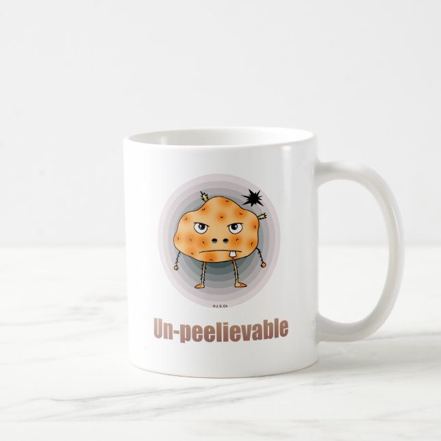 Rolig Ilsken Potatis – Osannolik Konst Kaffemugg (Höger)