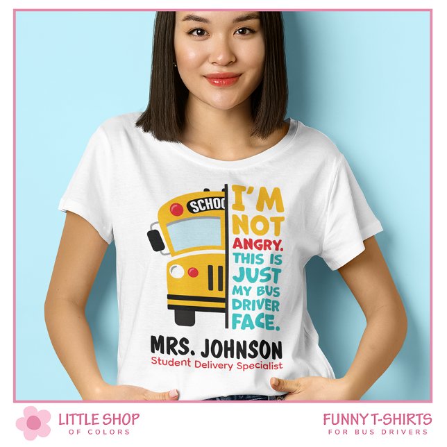 Rolig Ilsken Skolbussförare T Shirt (Skapare uppladdad)