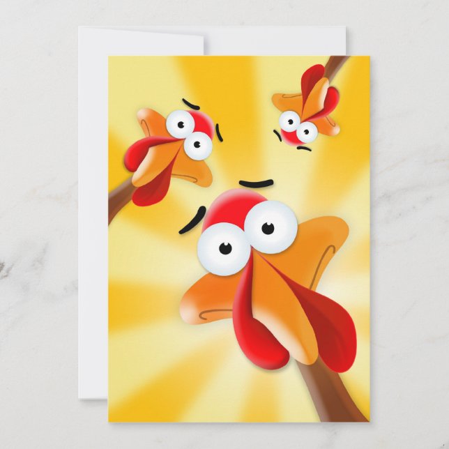 Rolig inbjudan för middag för thanksgivingTurkiet (Framsida)