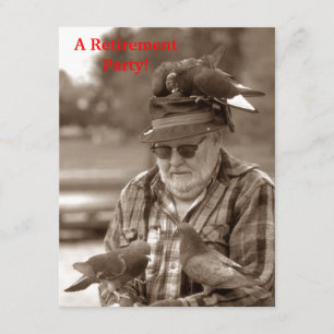 Rolig inbjudan för party för pension för