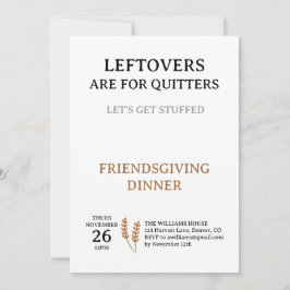 Rolig inbjudan till Thanksgivingmiddag