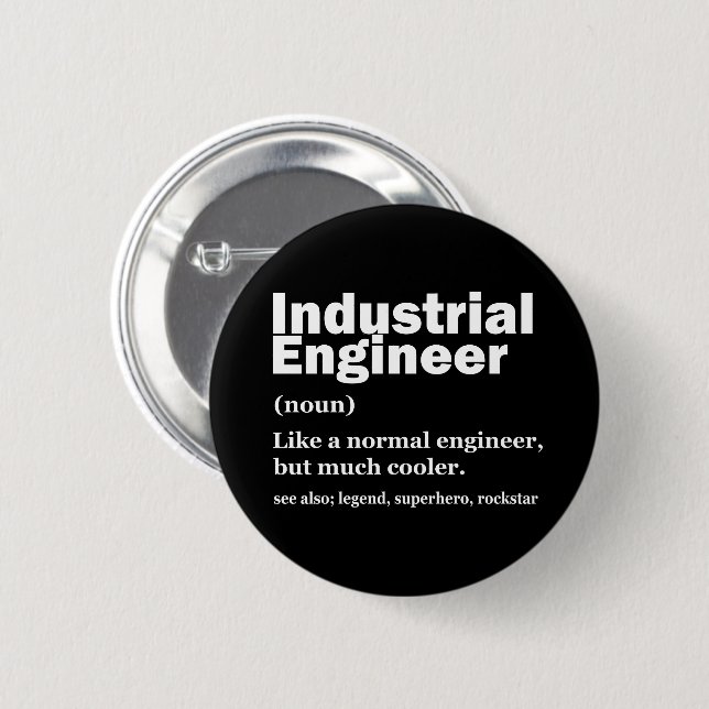 Rolig industriell ingenjörskonst knapp (Framsida & baksida)