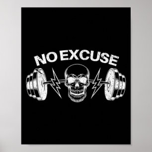 Rolig Inga Ursäkter Inspirerande Citat Motivation Poster