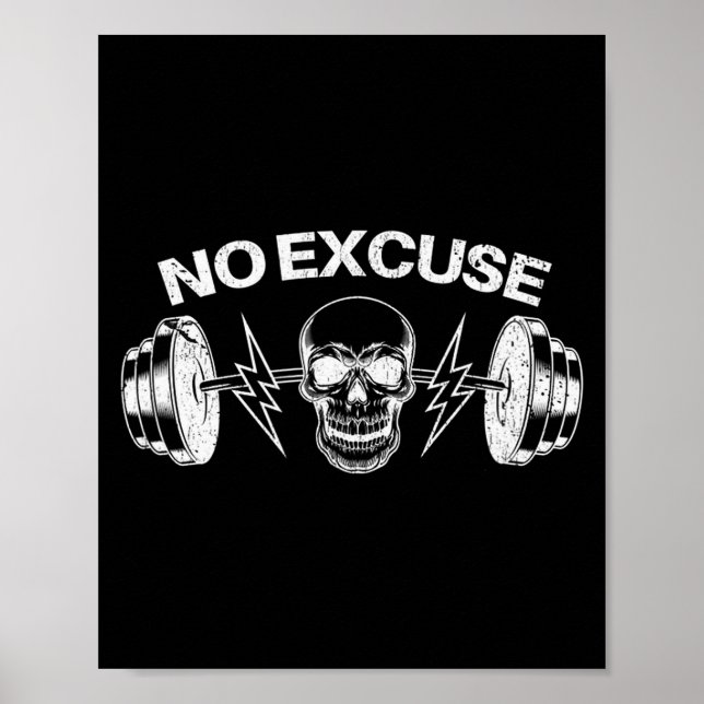 Rolig Inga Ursäkter Inspirerande Citat Motivation  Poster (Framsidan)