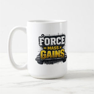 Rolig ingenjörs gymtröja Kraft Massor Förstärkning Kaffemugg