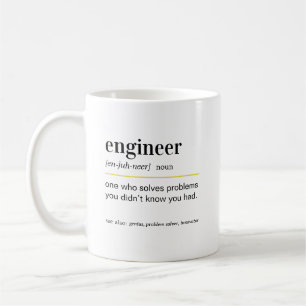 Rolig ingenjörsdefinition present kaffemugg