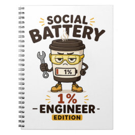 Rolig ingenjörsjurnal, Socialt batteri 1% Anteckningsbok