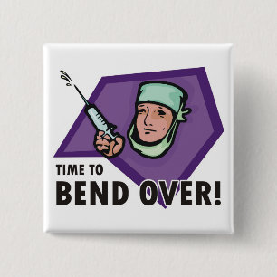 Rolig injektiondoktor/sjuksköterska - spruta knapp