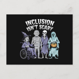 Rolig inkludering är inte läskig lärare Halloween  Vykort