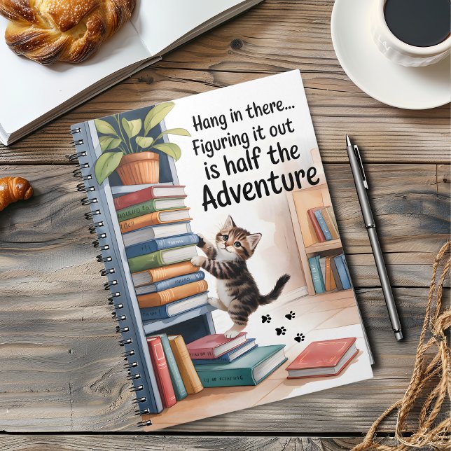 Rolig Inspirerande Katt Anteckningsbok (Skapare uppladdad)